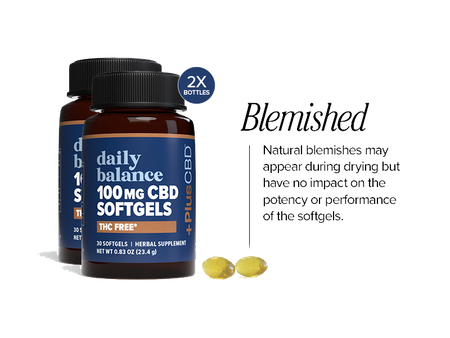 THC Free CBD Softgels 100mg 60ct (Blemished)